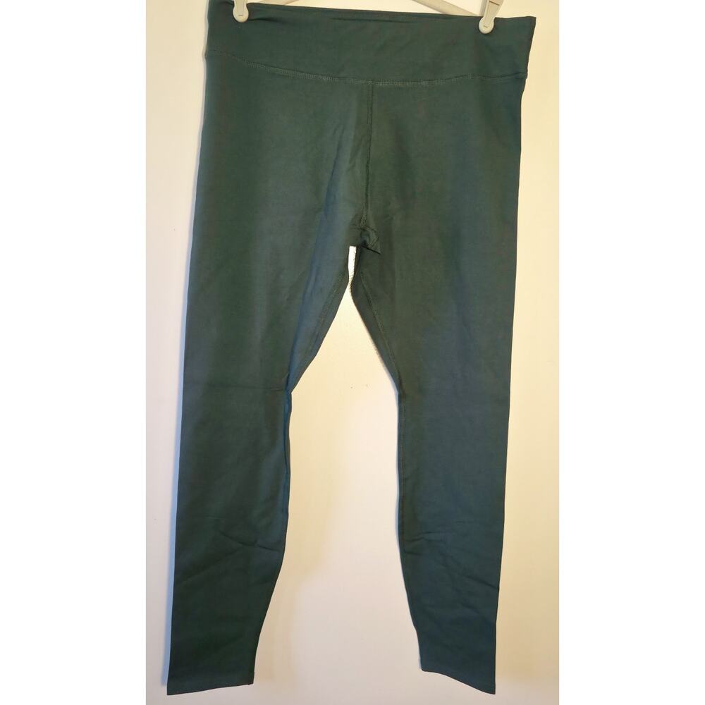 Pact Womens XL On The Go Legging Fitted Organic Athletic Pants Forest Green